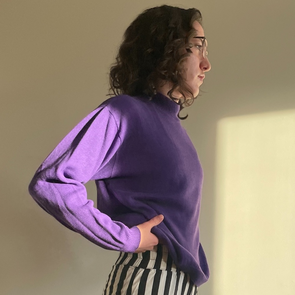 Purple knit sweater